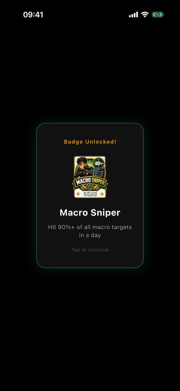 The Badge Unlocked card